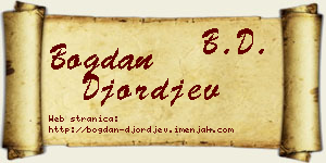 Bogdan Đorđev vizit kartica